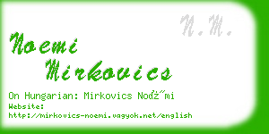 noemi mirkovics business card